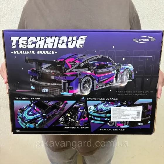 Автоконструктор машинка Порше спорткар 1116 деталей сборна модель автомобиля J 2017 неоновый Хмельницкий