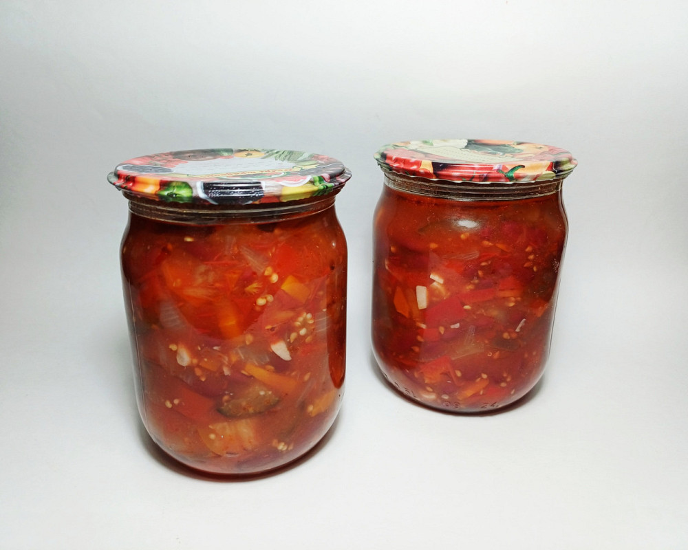 Салат із баклажанами й овочами 0,5 л Київ - фото 1