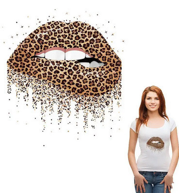Термонаклейка для одежды леопардовые Губы Киев - изображение 1