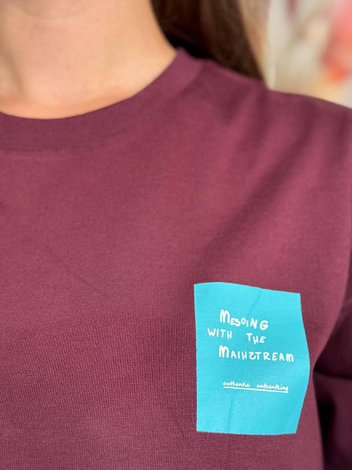 Женский стильный удобный лонгслив кулир-турецкий хлопок Бордо Одесса - изображение 3