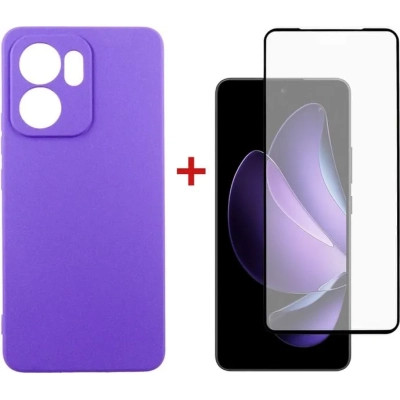 Чехол для мобильного телефона Dengos Oppo Reno 13F 4G Case Carbon + 2 Glass (Purple) (DG-CTG2P-23) Винница - изображение 1
