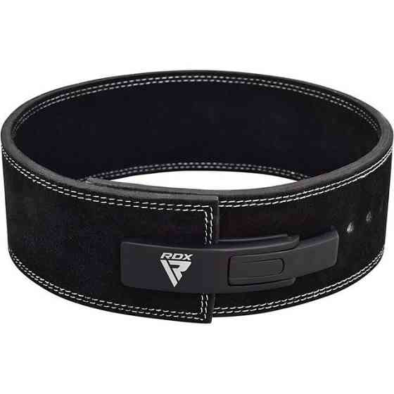 Пояс для важкої атлетики RDX 4 Pro Liver Buckle шкіряний Black Plus XL Київ