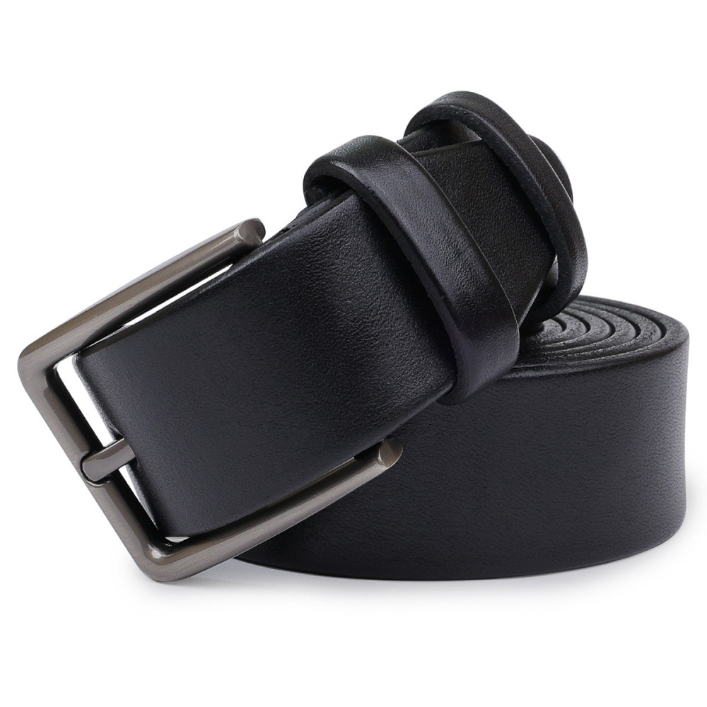 Шкіряний батальний ремінь для чоловіків Vintage 20700 Чорний Київ - фото 4