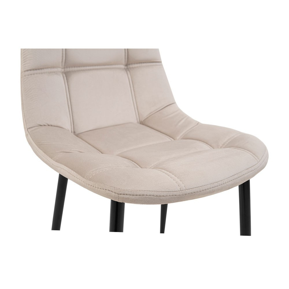 Стул кресло мягкий SplitDesign U Jasmine 21 черные ножки Кремовый Киев - изображение 5