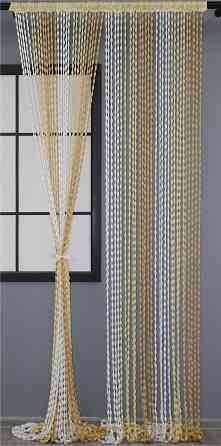 Штори-нитки "Шиніл" з люрексом Білий з кремово-карамельним 300х300см 1 шт (61-039) Київ