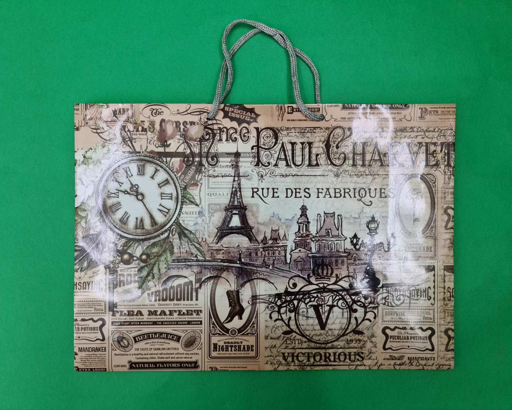 Паперовий великий горизонтальний пакет 36/22/10 (артBG-123) (12 шт.) Харків - фото 3