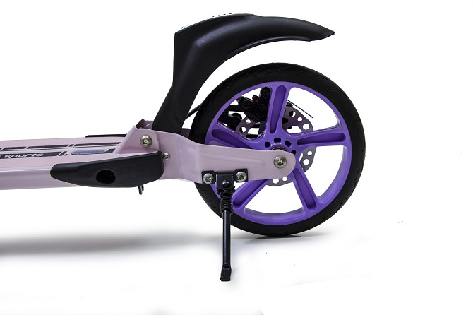Детский самокат Scale Sports SS-04 + звоночек + ремень + подстаканник. Дисковый тормоз. Лиловый Одесса - изображение 5