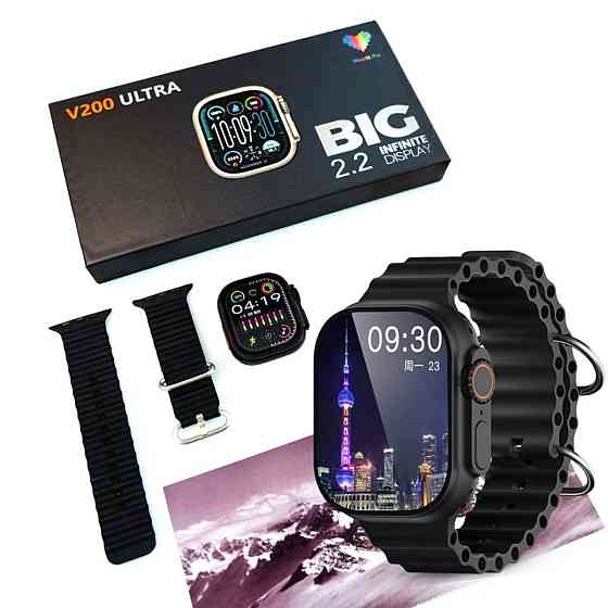 Смарт-годинник BIG V200 Ultra IP65 Black (V200UBlack) Киев