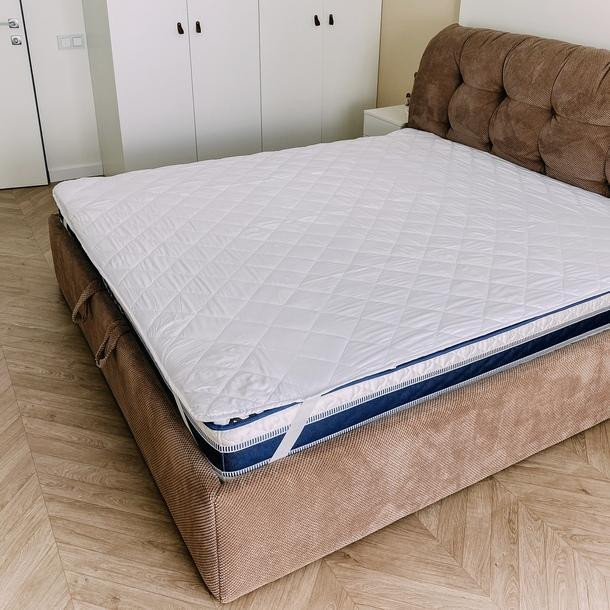 Наматрацник на резинці , Мікрофібра, Білий, 90/200 Київ - фото 2