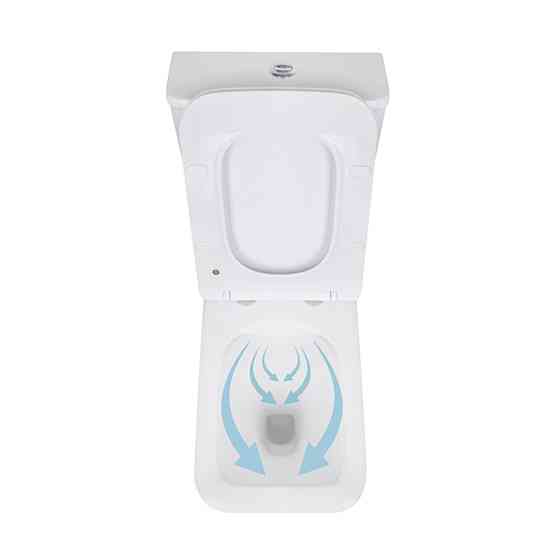 Унітаз-компакт Qtap Kalao безобідковий із сидінням Soft-close QT08221213AW Київ