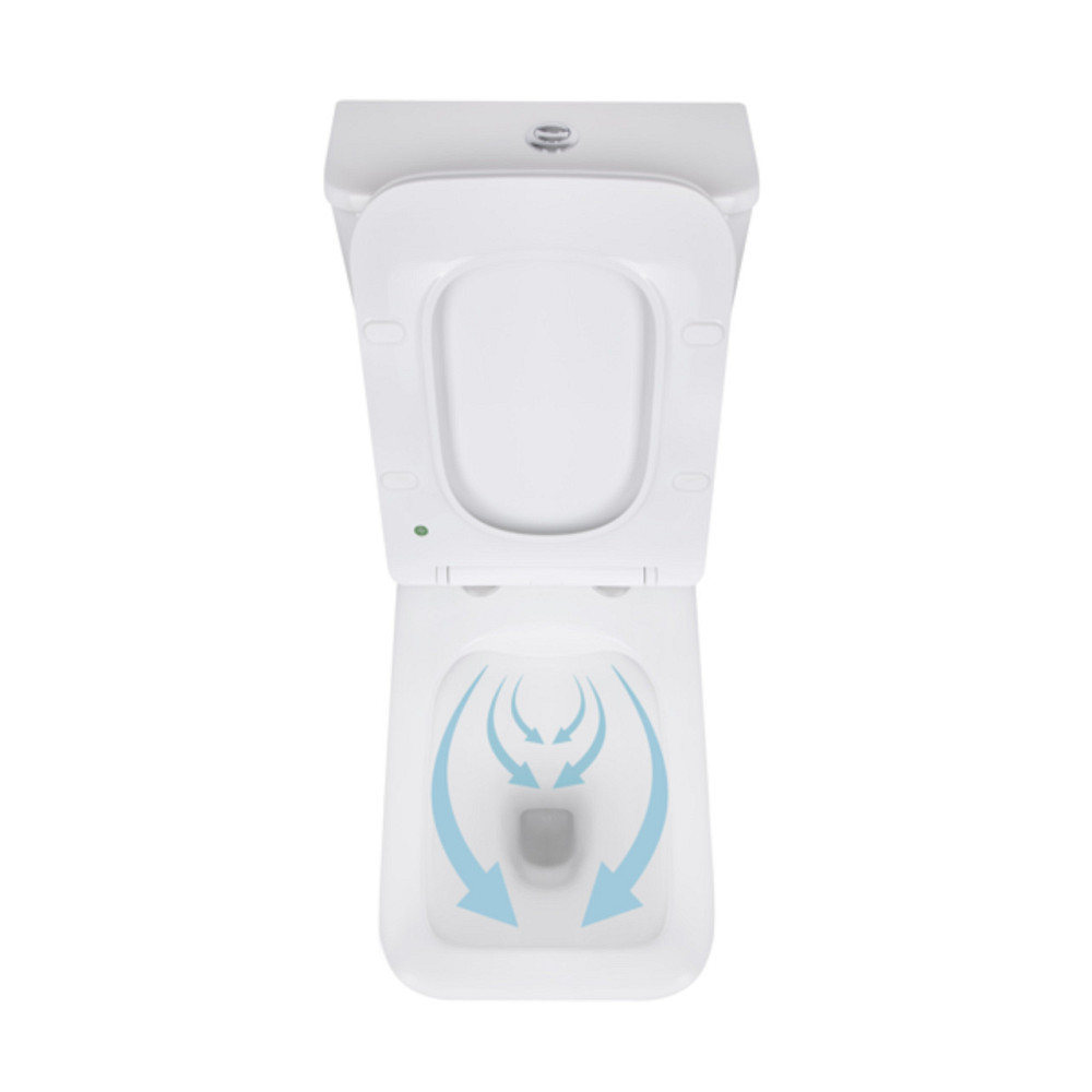 Унітаз-компакт Qtap Kalao безобідковий із сидінням Soft-close QT08221213AW Київ - фото 6