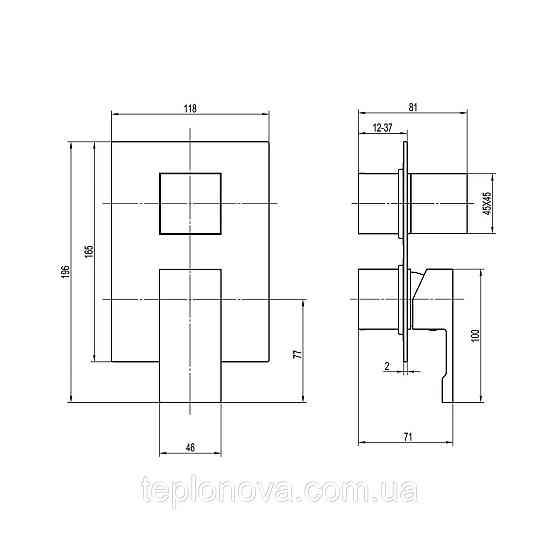 Смеситель для душа встроенный TOPAZ ODISS TO 08117-L03-BL-TT Черновцы