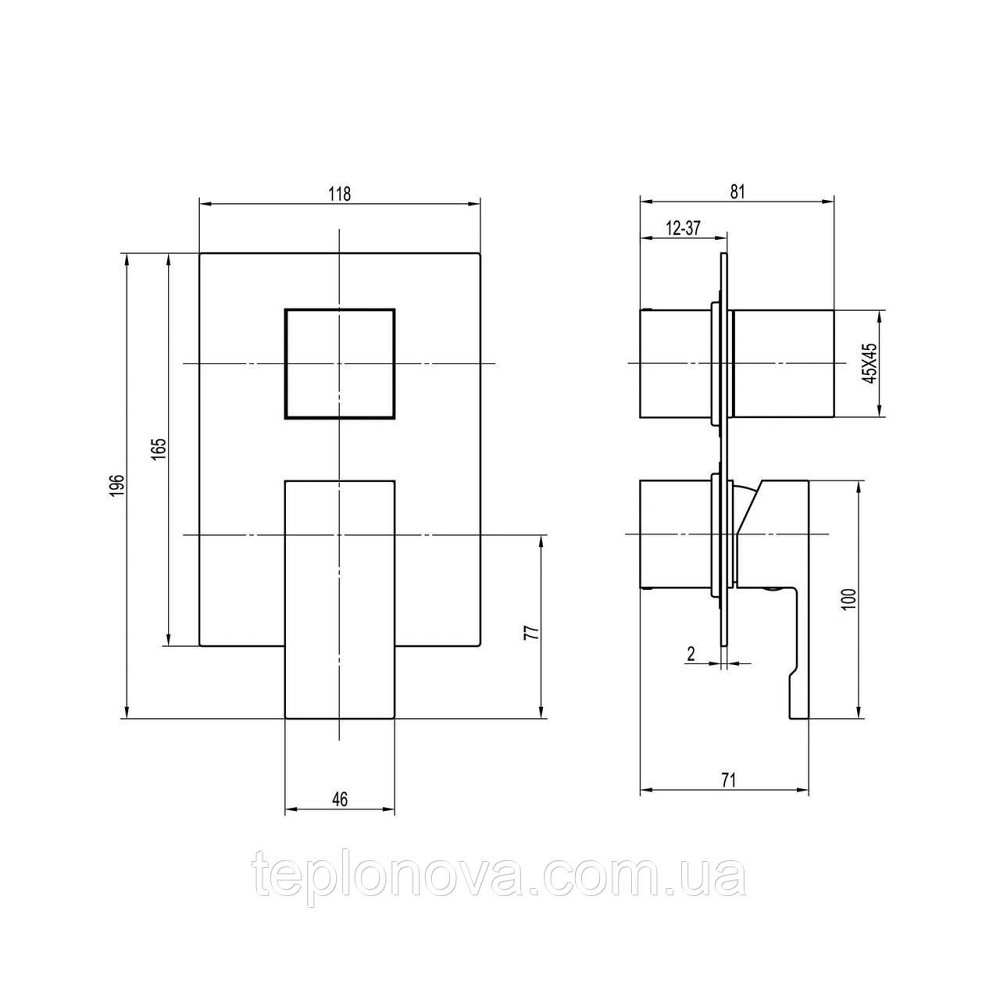 Смеситель для душа встроенный TOPAZ ODISS TO 08117-L03-BL-TT Черновцы - изображение 6