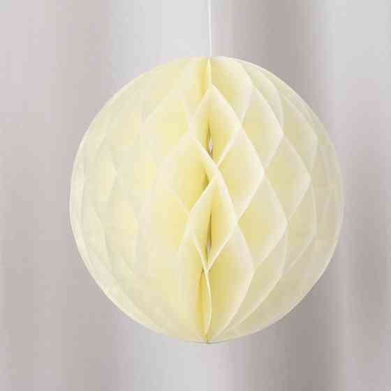 Шар соты бумажный 15 см кремовый Киев