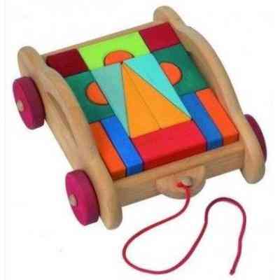 Конструктор Nic деревянный Тоскана с тележкой 17 эл. (NIC523316) Винница