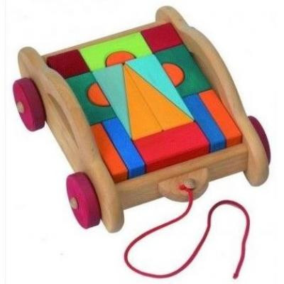 Конструктор Nic деревянный Тоскана с тележкой 17 эл. (NIC523316) Винница - изображение 1