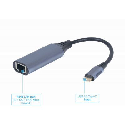 Адаптер USB-C to RJ45 Ethernet 1000Mbps Cablexpert (A-USB3C-LAN-01) Винница - изображение 2