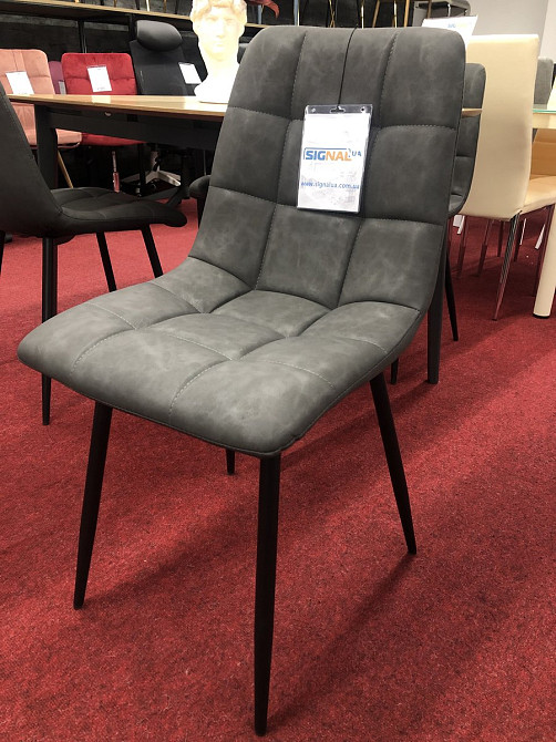 Стілець LOOK чорний каркас/сіра екошкіра Днепр - изображение 2