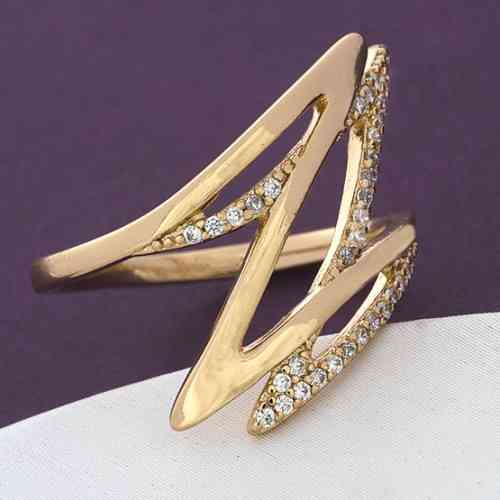 Кольцо 18 размер Xuping с камнями, позолота 18К Киев