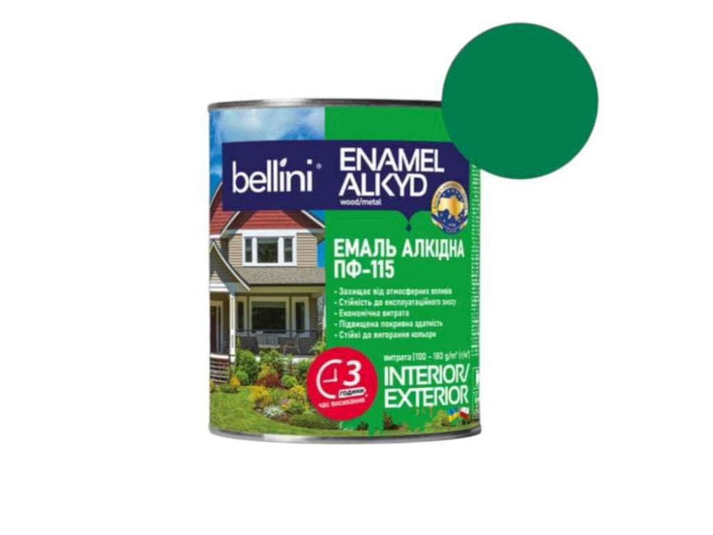 Эмаль алкидная ПФ-115 Бирюзовый 2,8кг ТМ BELLINI Киев - изображение 1