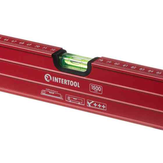 Рівень з поворотною капсулою 1500мм. 3 капсули INTERTOOL MT-1275 Київ