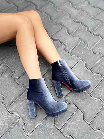 Жіночі черевики STILLETA сірі велюрові на підборах 11 см (D1866-A5070-2 3417) Коломия