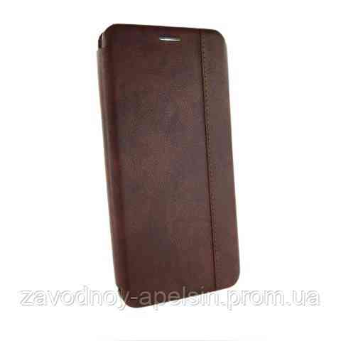 Чехол книжка Подставка Xiaomi Redmi 9 (коричневый) Одесса