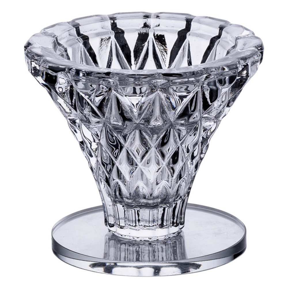 Yiwu Підсвічник скляний на ніжці 5×5.5 см декоративний прозорий підсвічник на стіл HP-4-59S Київ - фото 1