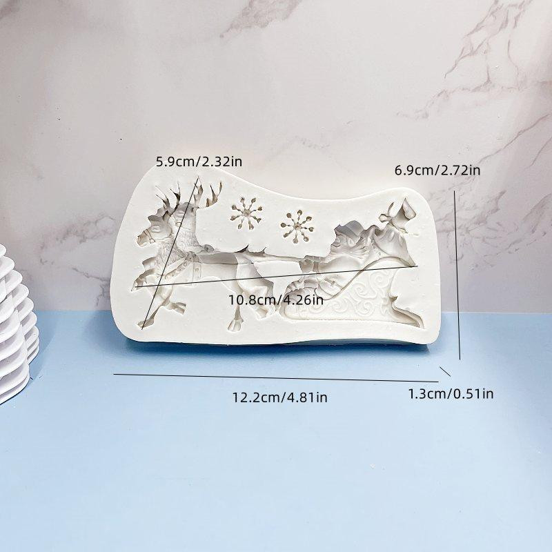 Молд новогодний 122 на 69 мм серый Киев - изображение 2