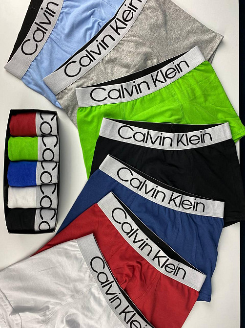 Набір чоловічих трусів боксери Calvin Klein розмір  XXL 5 шт в наборі Київ - фото 4