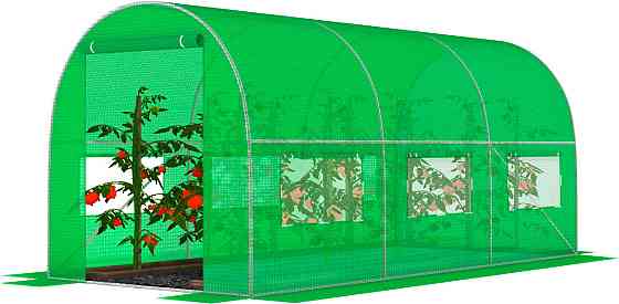 Садова теплиця парник з вікнами FunFit Garden 6m2 = 300х200х200 см (зелена) Київ
