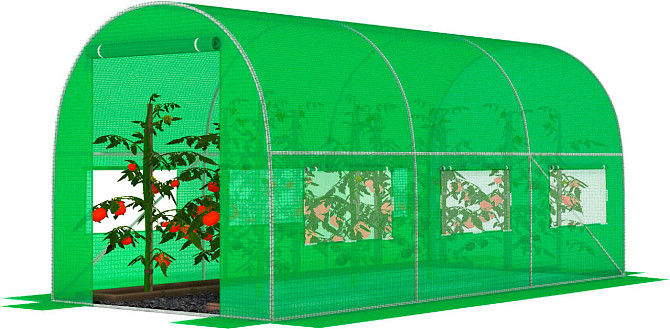 Садова теплиця парник з вікнами FunFit Garden 6m2 = 300х200х200 см (зелена) Київ - фото 1