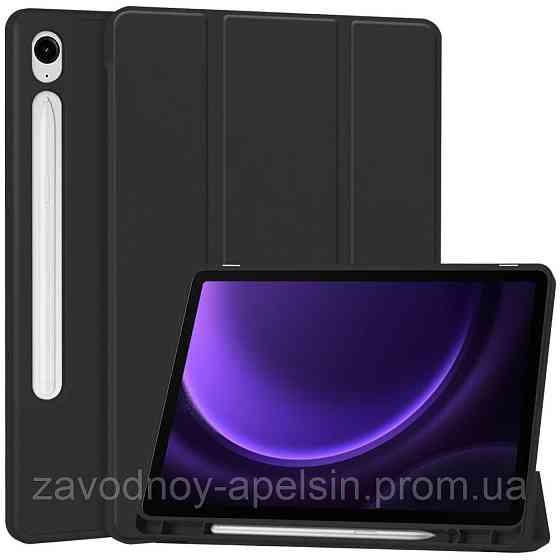 Samsung Tab S10 FE X520 X526 Чехол книжка Отсек стилуса (черный) Одесса