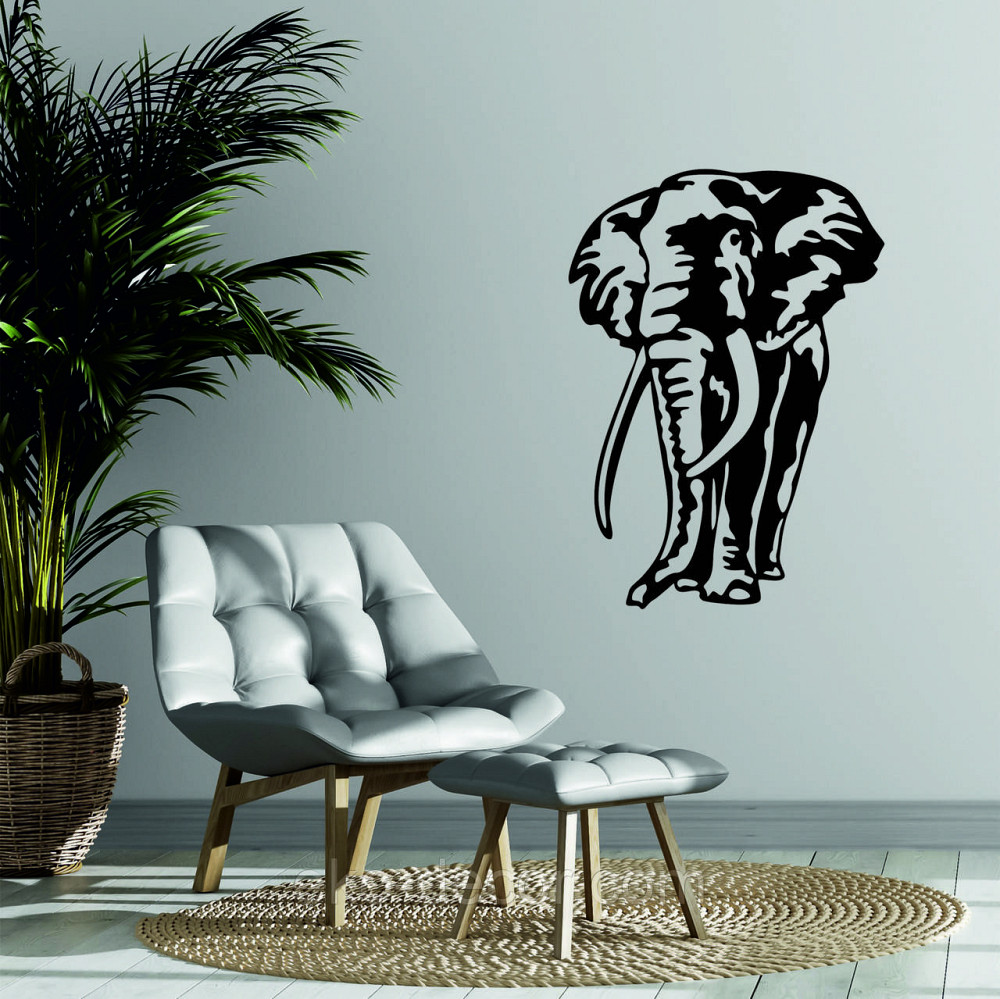 Декоративне настінне Панно «Слон», Декор на стіну 10*78 см, Чорний Київ - фото 6