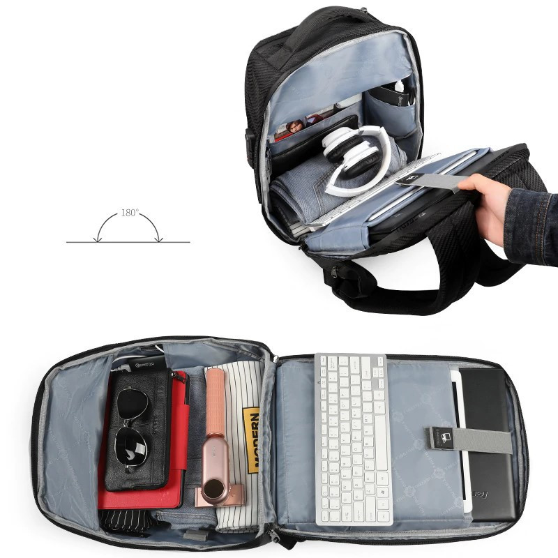 Рюкзак Tigernu T-B3655 15.6" Black Київ - фото 7