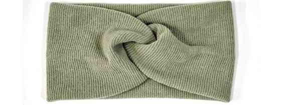Повязка на голову из ангорки хаки Киев