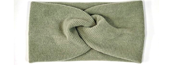 Повязка на голову из ангорки хаки Киев - изображение 1