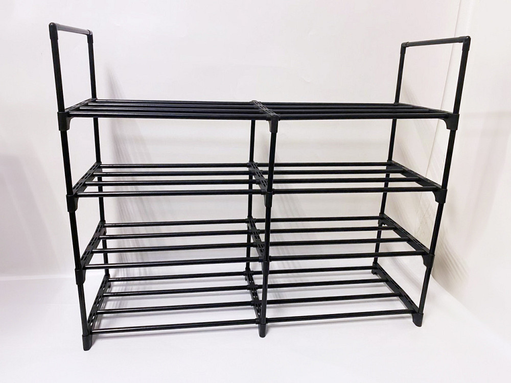 Модульна поличка для взуття, чорний органайзер на 4 полички для прихожої 85x72x28 см Чорна Кам'янець-Подільський - фото 5