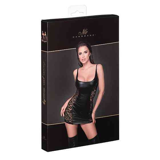 Сукня з мереживними вставками Noir Handmade F229 Powerwetlook dress with lace inserts, M Sex Aura Київ