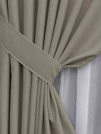 Комплект готовых штор VR-Textil Блэкаут Midnight № 2086ш Тауп 150х270 см 2 шт (33-1331) Киев