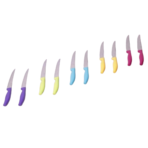 Набір ножів 2 шт/уп лезо 13,5см/ручка 11см нержавіюча сталь пластикові ручки 5312 KAMILLE Житомир - изображение 3