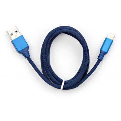 Дата кабель USB 2.0 AM to Lightning nylon 1m blue Vinga (VCPDCLNB21B) Винница - изображение 1