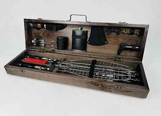 Подарунковий набір шампурів у дерев'яному кейсі ДРОВОРУБ HAPPY DAYS Тернопіль