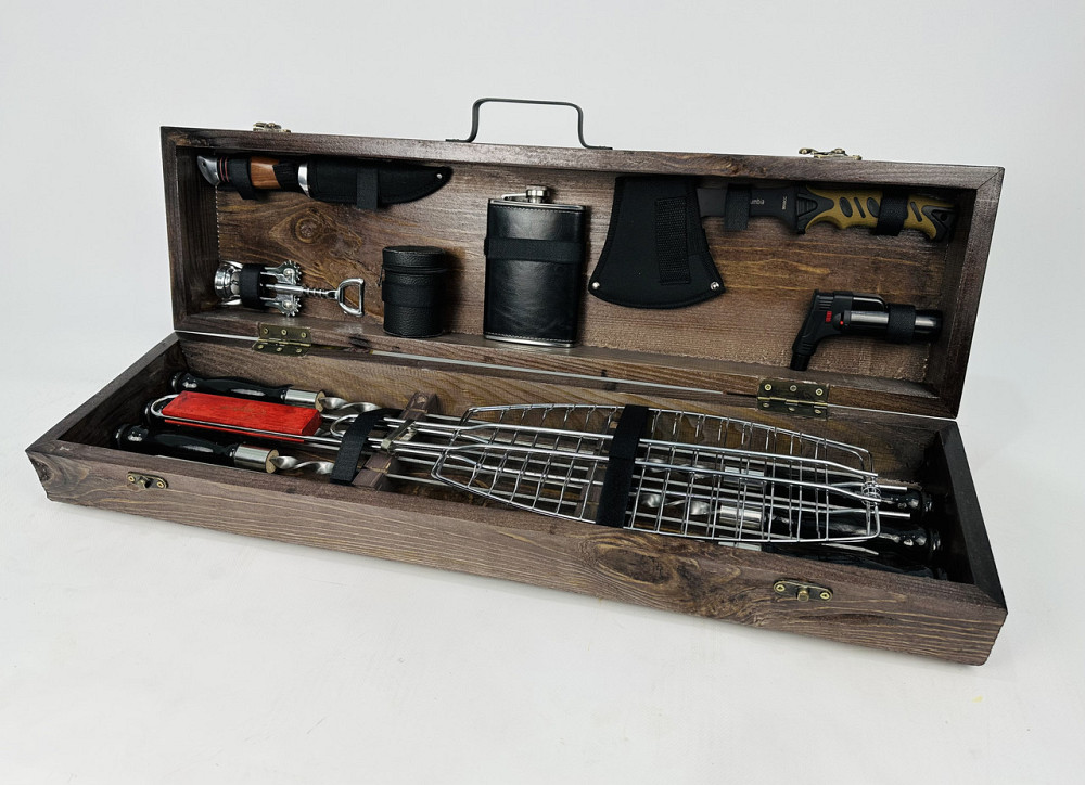 Подарунковий набір шампурів у дерев'яному кейсі ДРОВОРУБ HAPPY DAYS Тернопіль - фото 2