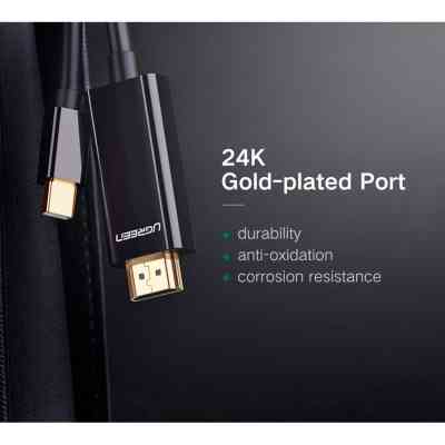 Кабель мультимедійний miniDisplayPort M to HDMI M 1.5m MD101 4K black Ugreen (20848) Вінниця