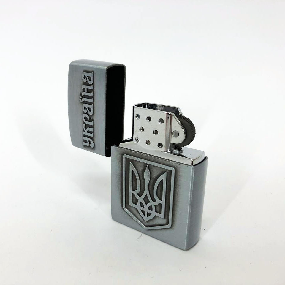 Запальничка кремнієва патріотична Україна 4550. Колір: срібний CT-78 Львів - фото 3