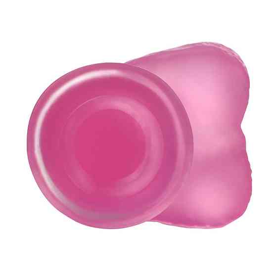 Фалоімітатор з мошонкою - Jelly Studs Crystal Dildo Medium 7" Pink Sex Aura Київ