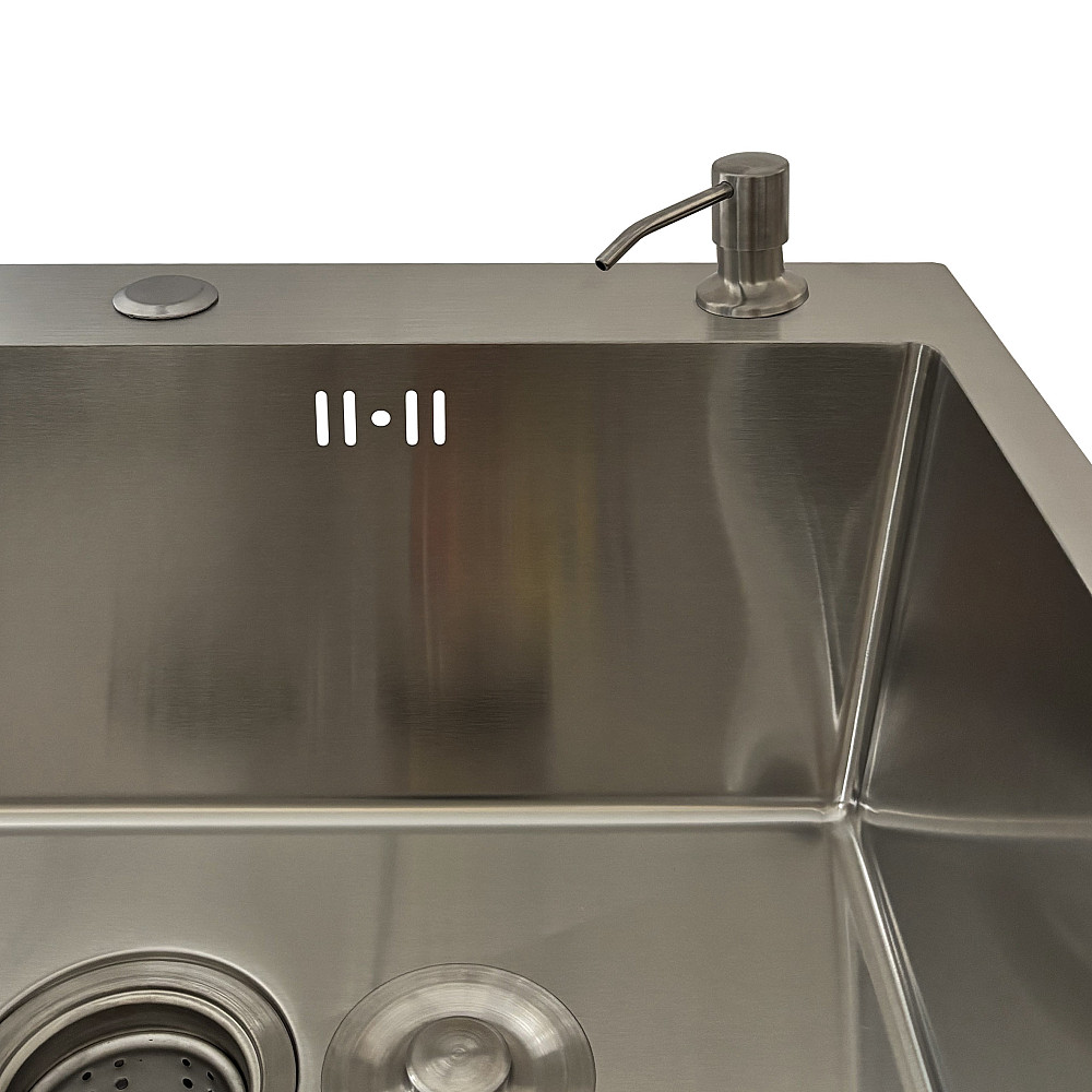 Мийка кухонна з полицею 3mm 780х430 Сатин 7843HS Mira Тернополь - изображение 2