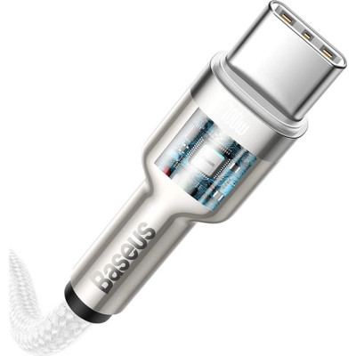 Дата кабель USB-C to Lightning 1.0m Cafule Metal PD 20W white Baseus (CATLJK-A02) Винница - изображение 10