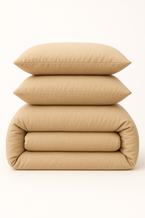 Ecotton Наволочка Ecotton 70х70 см фланель із бавовни Beige Бежевий Коломыя